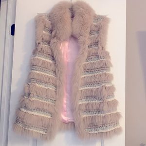 Real Pink Fur Vest